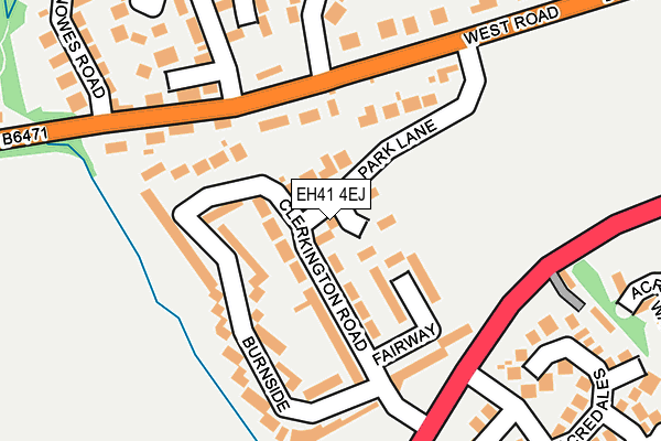 EH41 4EJ map - OS OpenMap – Local (Ordnance Survey)