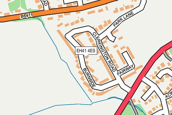 EH41 4ES map - OS OpenMap – Local (Ordnance Survey)