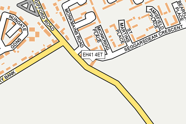 EH41 4ET map - OS OpenMap – Local (Ordnance Survey)