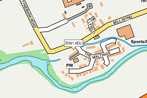 EH41 4EU map - OS OpenMap – Local (Ordnance Survey)