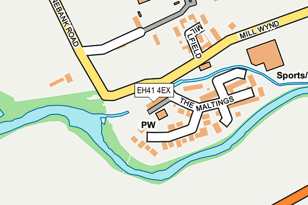 EH41 4EX map - OS OpenMap – Local (Ordnance Survey)