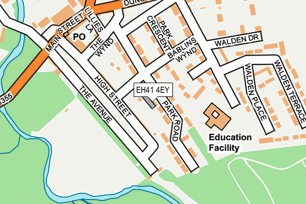 EH41 4EY map - OS OpenMap – Local (Ordnance Survey)