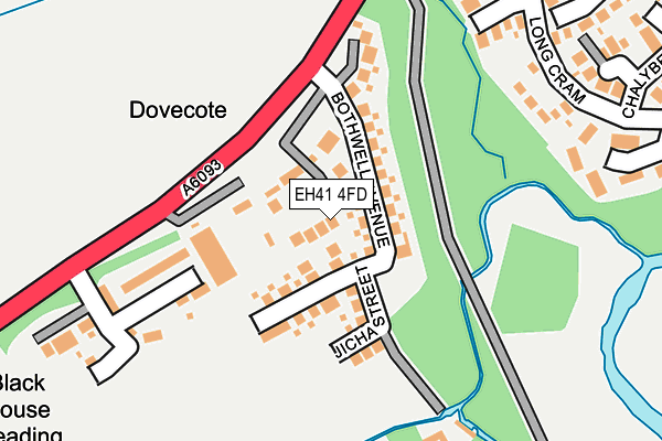 EH41 4FD map - OS OpenMap – Local (Ordnance Survey)