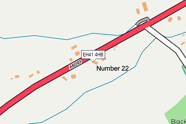 EH41 4HB map - OS OpenMap – Local (Ordnance Survey)