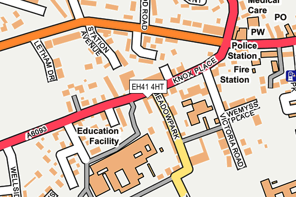 EH41 4HT map - OS OpenMap – Local (Ordnance Survey)