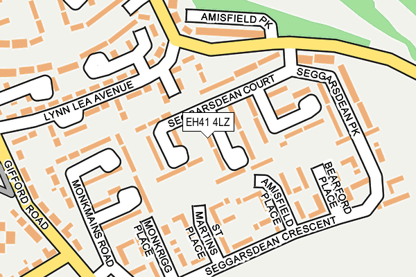 EH41 4LZ map - OS OpenMap – Local (Ordnance Survey)
