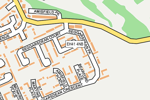 EH41 4NB map - OS OpenMap – Local (Ordnance Survey)