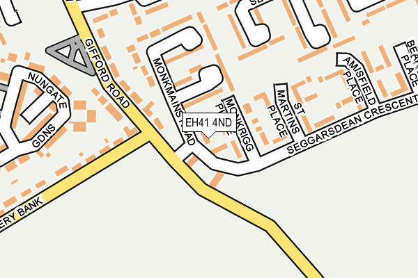 EH41 4ND map - OS OpenMap – Local (Ordnance Survey)