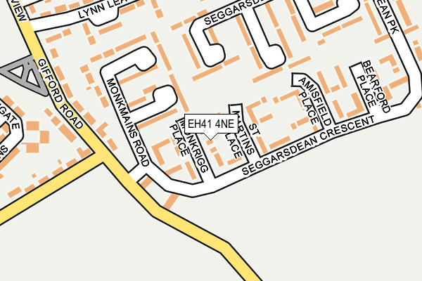 EH41 4NE map - OS OpenMap – Local (Ordnance Survey)