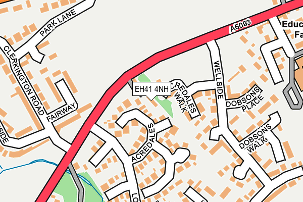 EH41 4NH map - OS OpenMap – Local (Ordnance Survey)