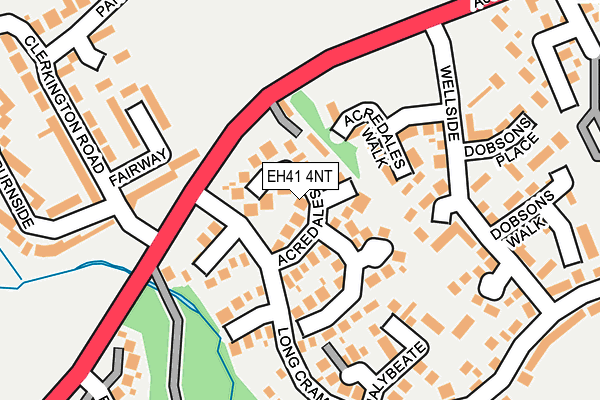 EH41 4NT map - OS OpenMap – Local (Ordnance Survey)