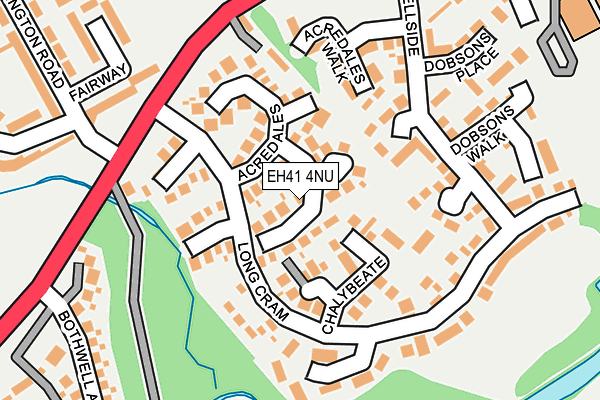 EH41 4NU map - OS OpenMap – Local (Ordnance Survey)