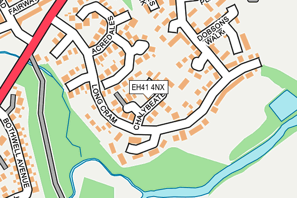 EH41 4NX map - OS OpenMap – Local (Ordnance Survey)