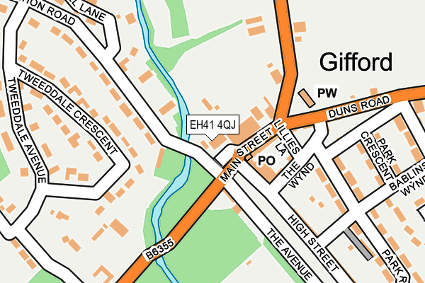 EH41 4QJ map - OS OpenMap – Local (Ordnance Survey)