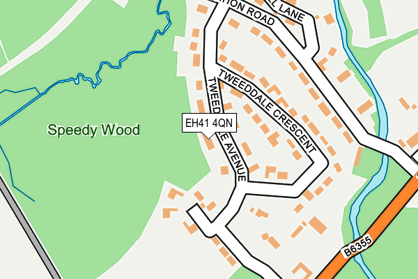 EH41 4QN map - OS OpenMap – Local (Ordnance Survey)