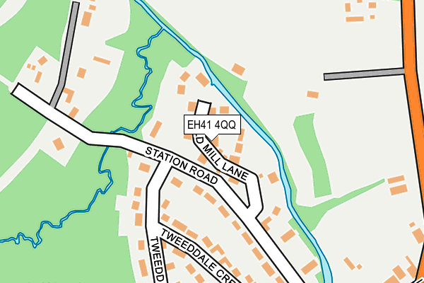 EH41 4QQ map - OS OpenMap – Local (Ordnance Survey)