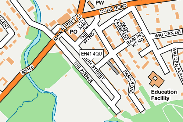 EH41 4QU map - OS OpenMap – Local (Ordnance Survey)