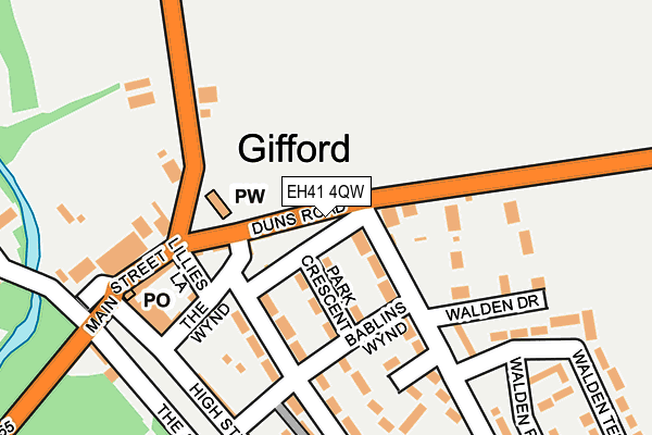 EH41 4QW map - OS OpenMap – Local (Ordnance Survey)