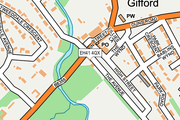 EH41 4QX map - OS OpenMap – Local (Ordnance Survey)