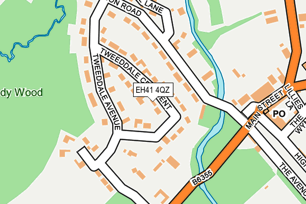 EH41 4QZ map - OS OpenMap – Local (Ordnance Survey)