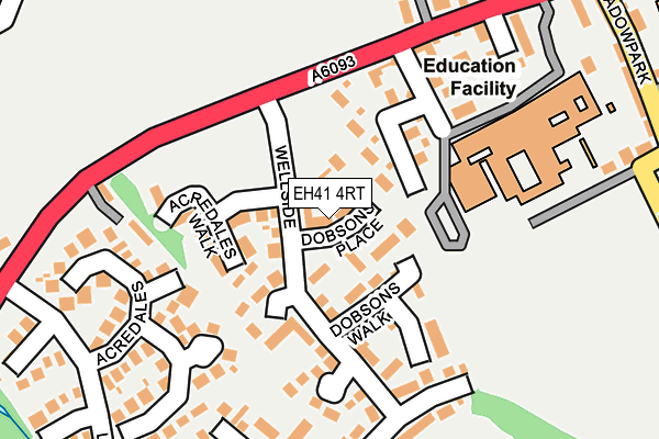 EH41 4RT map - OS OpenMap – Local (Ordnance Survey)