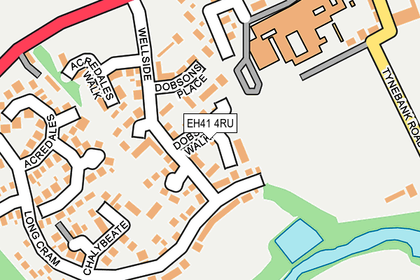 EH41 4RU map - OS OpenMap – Local (Ordnance Survey)