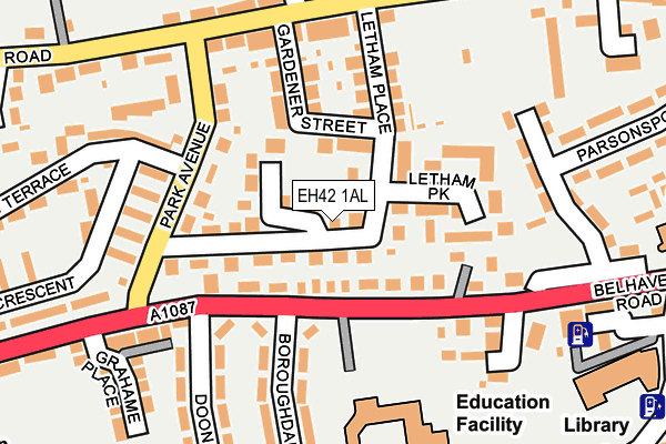 EH42 1AL map - OS OpenMap – Local (Ordnance Survey)