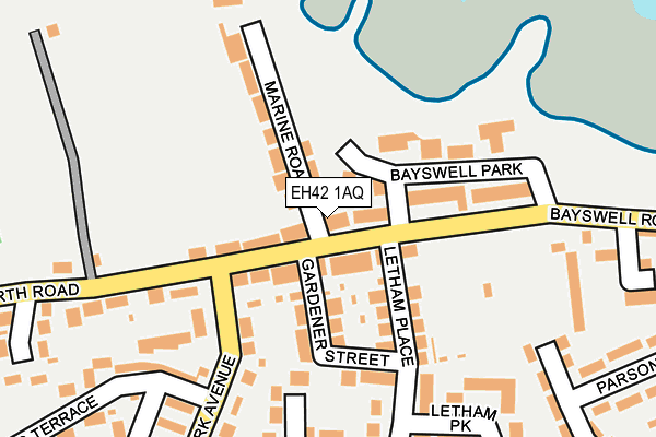 EH42 1AQ map - OS OpenMap – Local (Ordnance Survey)