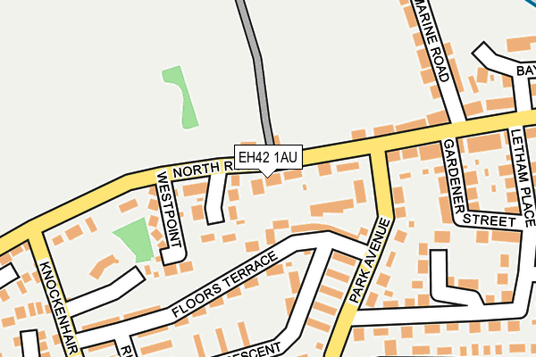 EH42 1AU map - OS OpenMap – Local (Ordnance Survey)