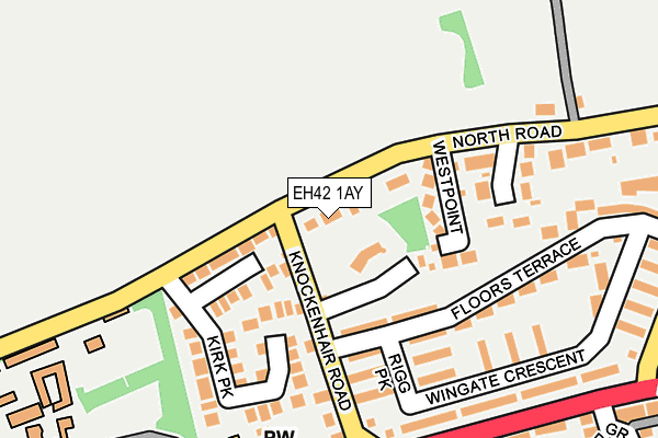 EH42 1AY map - OS OpenMap – Local (Ordnance Survey)