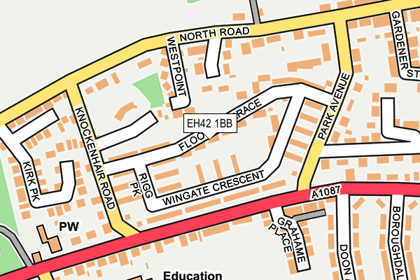 EH42 1BB map - OS OpenMap – Local (Ordnance Survey)