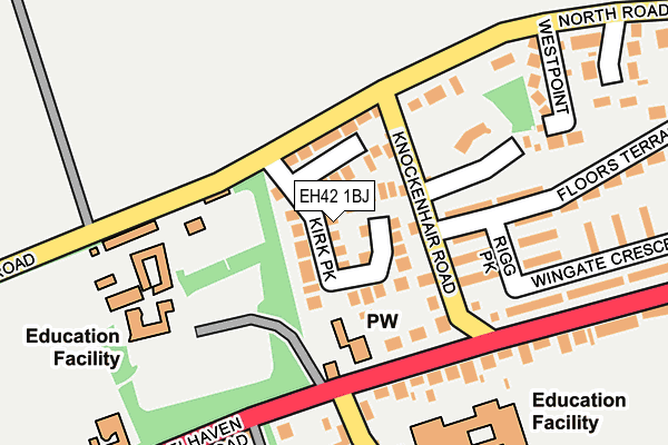 EH42 1BJ map - OS OpenMap – Local (Ordnance Survey)