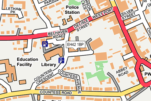 EH42 1BP map - OS OpenMap – Local (Ordnance Survey)