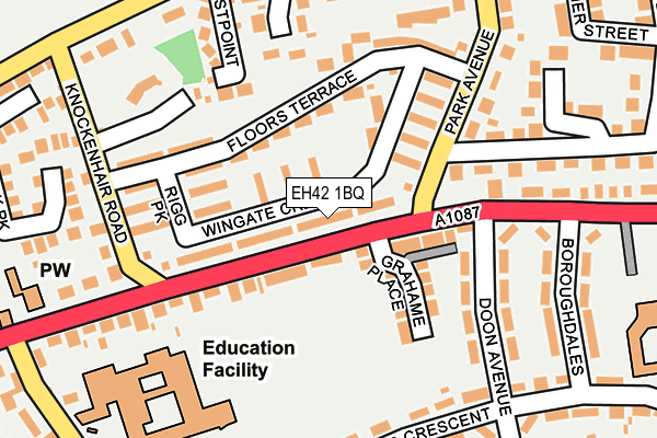 EH42 1BQ map - OS OpenMap – Local (Ordnance Survey)