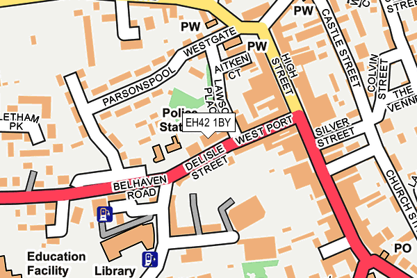 EH42 1BY map - OS OpenMap – Local (Ordnance Survey)