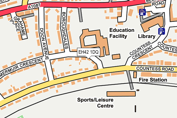 EH42 1DQ map - OS OpenMap – Local (Ordnance Survey)