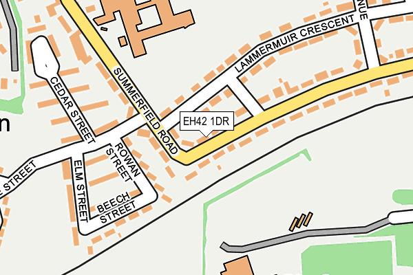 EH42 1DR map - OS OpenMap – Local (Ordnance Survey)