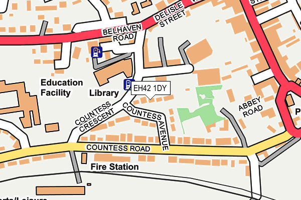 EH42 1DY map - OS OpenMap – Local (Ordnance Survey)