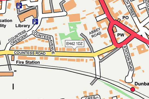 EH42 1DZ map - OS OpenMap – Local (Ordnance Survey)