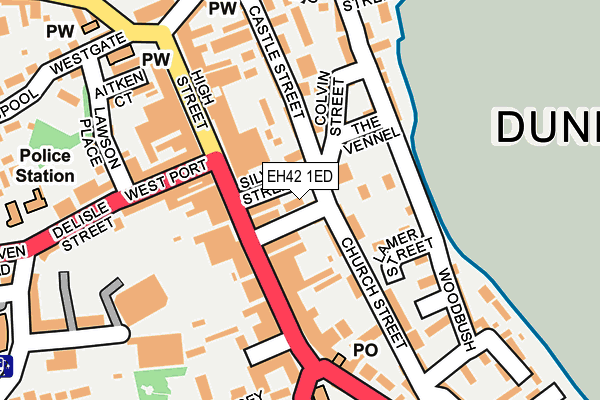 EH42 1ED map - OS OpenMap – Local (Ordnance Survey)