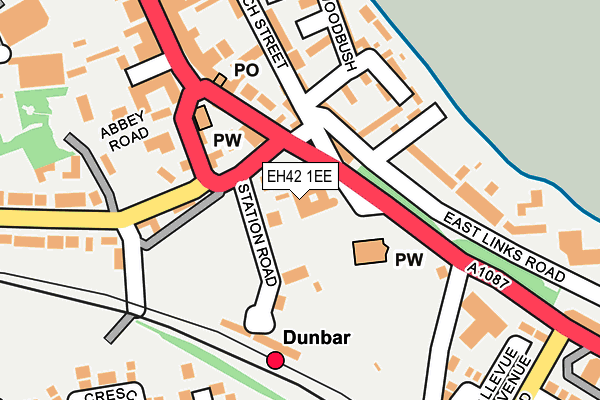 EH42 1EE map - OS OpenMap – Local (Ordnance Survey)