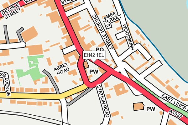 EH42 1EL map - OS OpenMap – Local (Ordnance Survey)