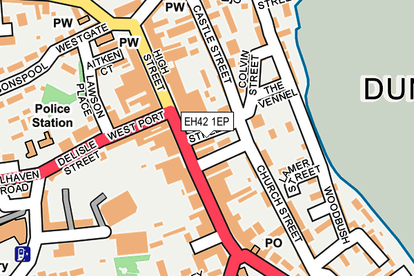 EH42 1EP map - OS OpenMap – Local (Ordnance Survey)