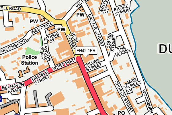 EH42 1ER map - OS OpenMap – Local (Ordnance Survey)