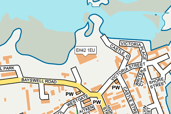 EH42 1EU map - OS OpenMap – Local (Ordnance Survey)