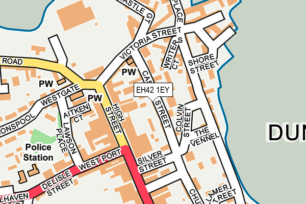 EH42 1EY map - OS OpenMap – Local (Ordnance Survey)