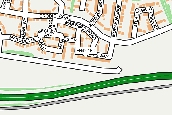 EH42 1FD map - OS OpenMap – Local (Ordnance Survey)