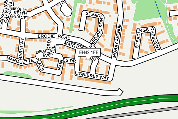 EH42 1FE map - OS OpenMap – Local (Ordnance Survey)