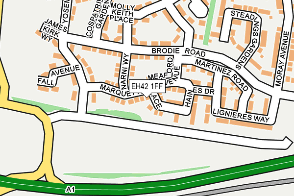 EH42 1FF map - OS OpenMap – Local (Ordnance Survey)