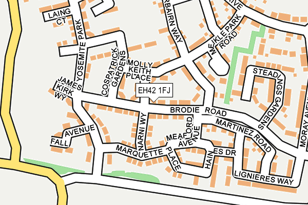 EH42 1FJ map - OS OpenMap – Local (Ordnance Survey)
